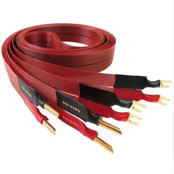 Nordost Red Dawn акустичен кабел Плосък кабел високоговорителя Посеребренный 99.9999% от OFC аудиофильский аудио кабел Hi-fi усилвател