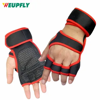 1 чифт спортни ръкавици с вентилирани пълна защита на палми е Страхотно за всички тренировки за мъже и жени, вдигане на тежести, крос-тренировки, фитнес