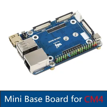 Raspberry Pi Изчислителен модул 4 Мини Базова такса (B) Вграден конектор CSI/DSI/RTC/FAN/USB/RJ-45 Gigabit Ethernet/M. 2 Слот за CM4